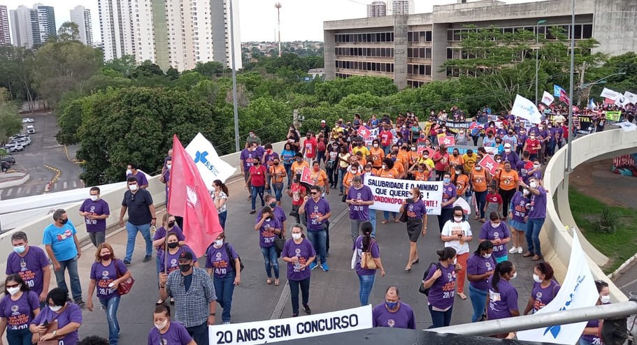 RGA 2022 - Fórum Sindical realiza mobilização em Cuiabá